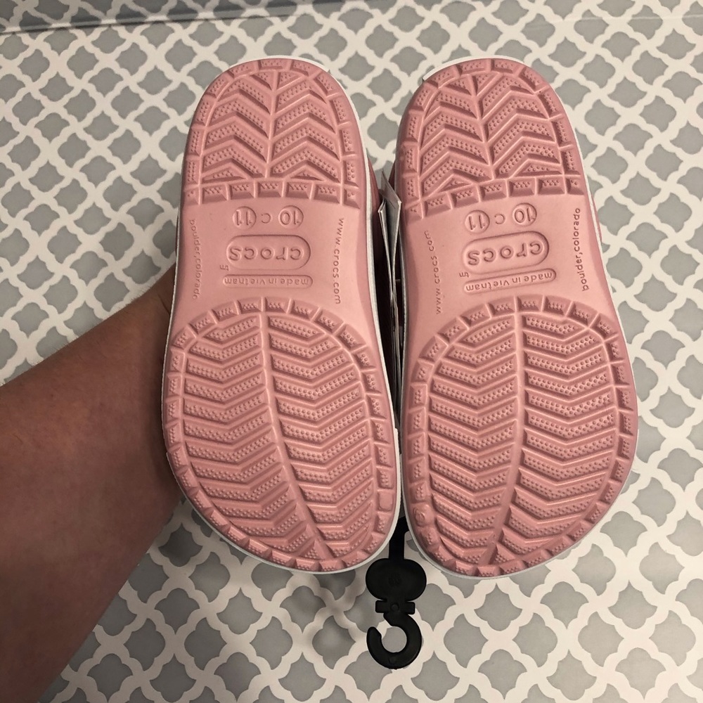 Girl’s Croc Pink Crocband II Shoes - Picture 8 of 10